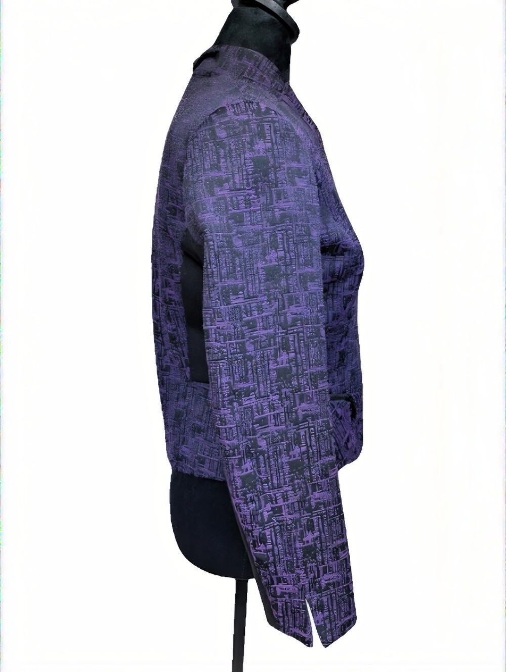 Mary Kay Purple and Black Patterned Blazer by Twinhill - Picture 5 of 14